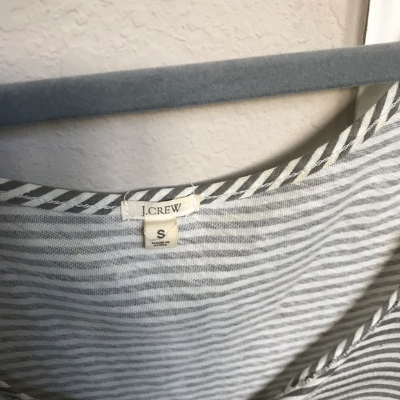 J. Crew sequin gray stripe tank top - Picture 2 of 4